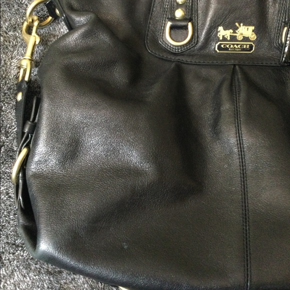 Coach black leather convertible shoulder bag - Picture 3 of 16